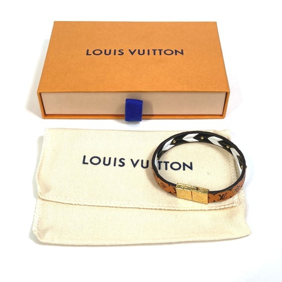 LOUIS VUITTON Black Monogram Canvas Charm Bracelet - Picture 14 of 14